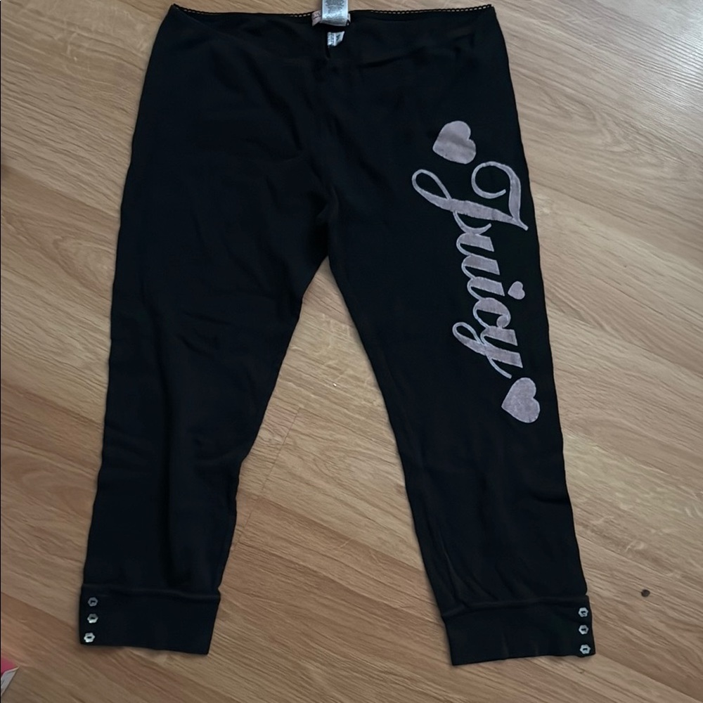 Juicy Couture Black Leggings with pink vintage original M